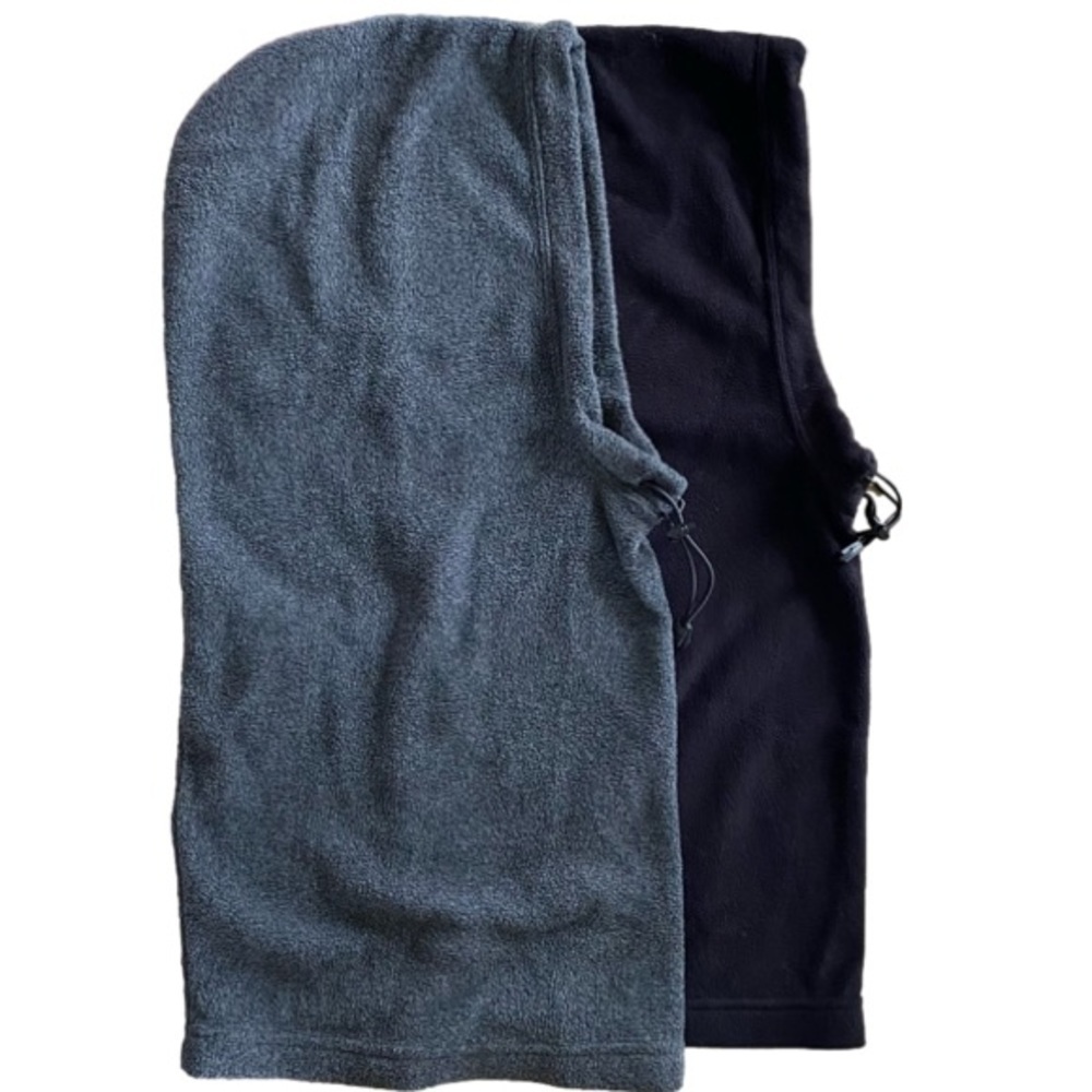 BALACLAVA Gaiters Hooded Scarves Adjustable Fleece 1 Black 1 Grey OS
